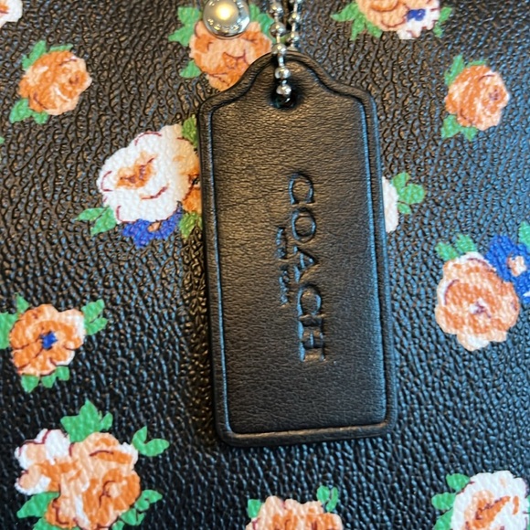 Coach Black Floral Crossbody Satchel - Picture 5 of 11